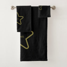 Conjunto De Toalhas Personalized Star Bath Towels 