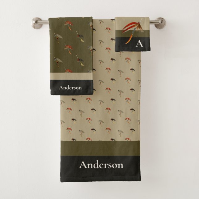 Conjunto De Toalhas Pesca com moscas Cinza Black Olive (Insitu)