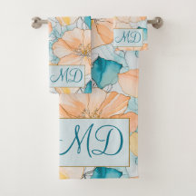 Pêssego Aqua Botânico Moderno Floral Fluido