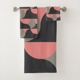 Conjunto De Toalhas Pessegueira e cinza modernas do século médio