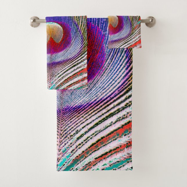 Conjunto De Toalhas Peste de Peacock Negativa (Insitu)