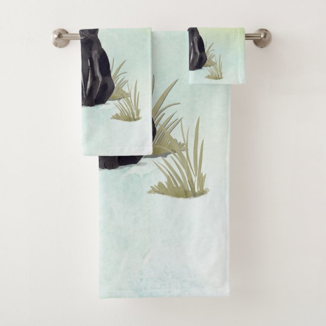 Conjunto De Toalhas Pet de Gato Bombardeiro de Nome Personalizado (Insitu)