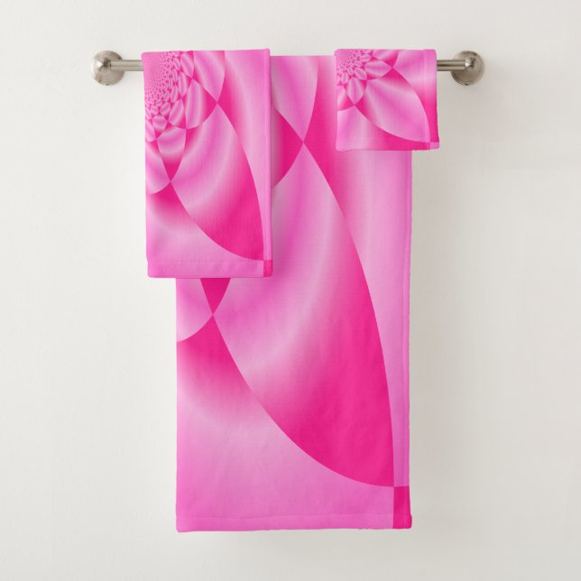 Conjunto De Toalhas Pétala de Folha Rosa (Insitu)