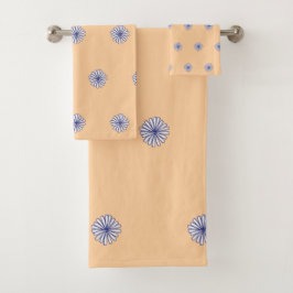 Conjunto De Toalhas Pétalas Brancas Decoração de Casa Presente Pêssego