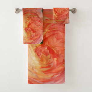 Conjunto De Toalhas Pétalas cor-de-rosa alaranjadas