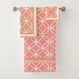 Conjunto De Toalhas pétalas de círculos - diamantes - pinças milenares