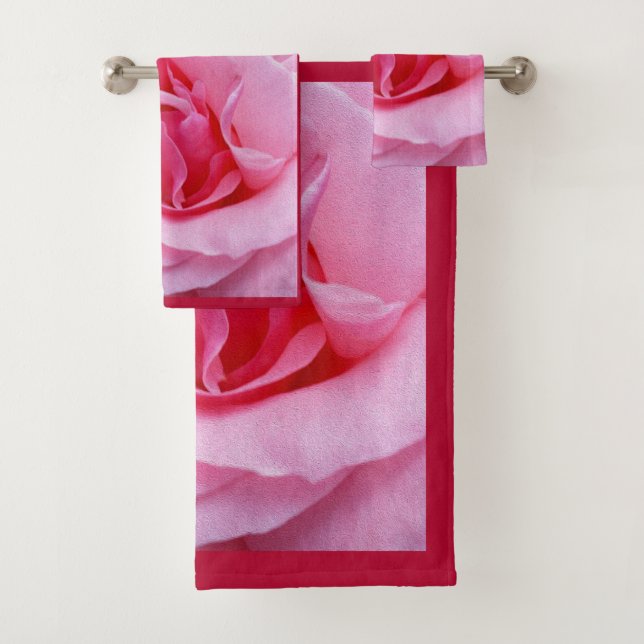 Conjunto De Toalhas Pétalas de rosa rosa (Insitu)