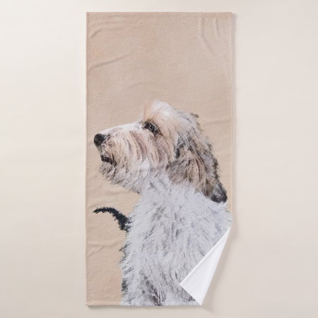 Conjunto De Toalhas Petit Basset Griffon Vendéen Painting - Arte Canin (Toalha de Banho)