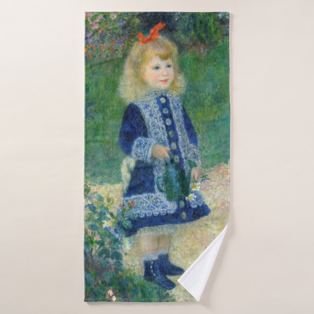 Conjunto De Toalhas Pierre-Auguste Renoir - Uma garota com uma lata de (Toalha de Banho)