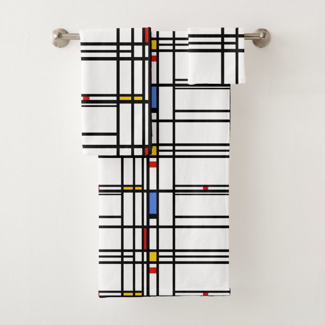Conjunto De Toalhas Piet Mondrian, Composição 10 (Insitu)