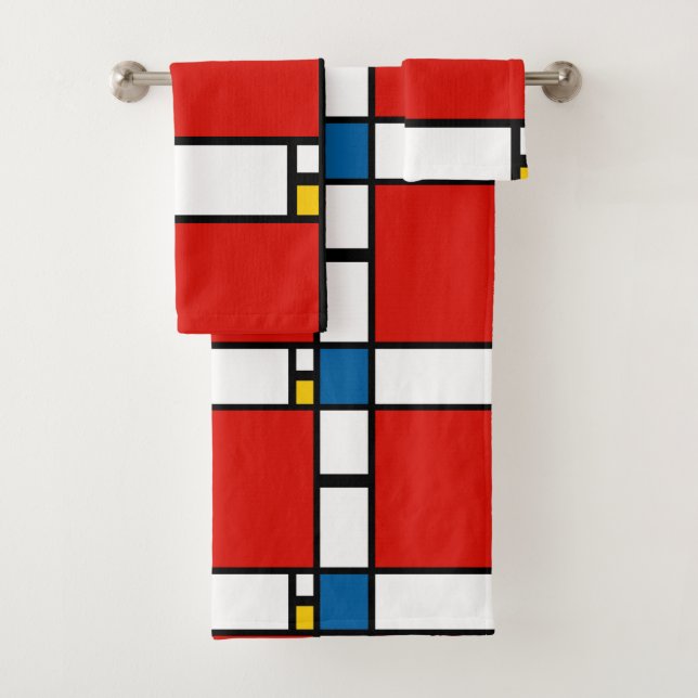 Conjunto De Toalhas Piet Mondrian, Composição ii (Insitu)