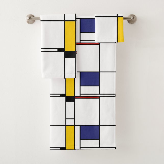 Conjunto De Toalhas Piet Mondrian, Tableau 1 (Insitu)