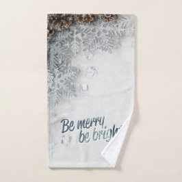 Conjunto De Toalhas Pine Cones, Feriado em Flocos de Neve