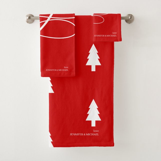 Conjunto De Toalhas pine tree Minimal Joy Christmas (Insitu)