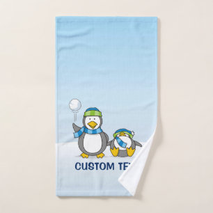 Conjunto De Toalhas Pinguins de neve