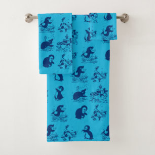 Conjunto De Toalhas pinguins na Antártica