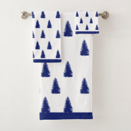 Conjunto De Toalhas Pinheiros de Natal Modernos e Legais