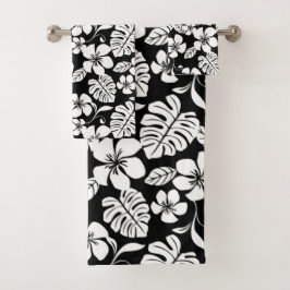 CONJUNTO DE TOALHAS PINK BIKINI (PRETO) SET DE TORRE DO BANHO