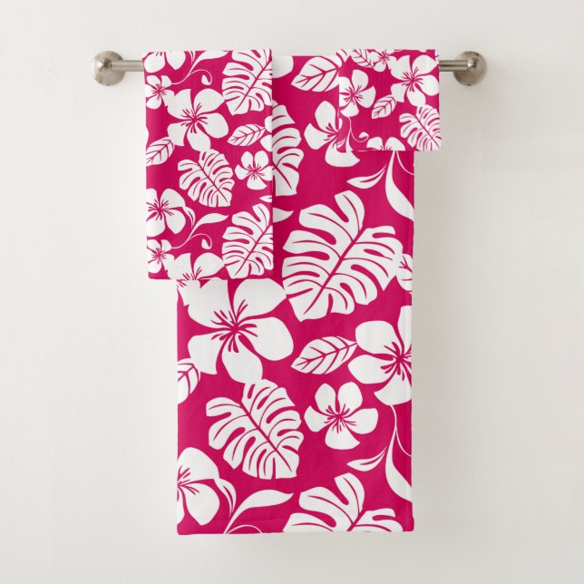 CONJUNTO DE TOALHAS PINK BIKINI (STRAWBERRY RED) SET DE TORRE DO BANHO (Insitu)