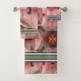 CONJUNTO DE TOALHAS PINK FLOWER DRYSME WASH CLOTH AND BATH SET