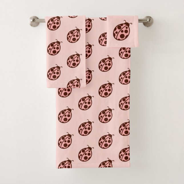 Conjunto de Toalhas Pink Ladybugs (Insitu)