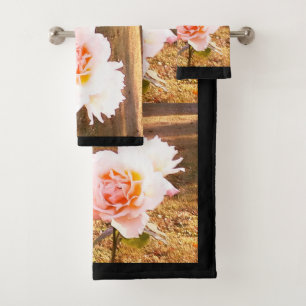 CONJUNTO DE TOALHAS PINK ROSES BANCO TOWEL SET