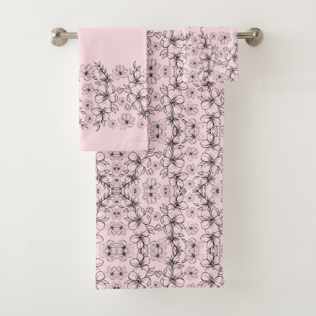 CONJUNTO DE TOALHAS PINTA DE FLORES (Insitu)