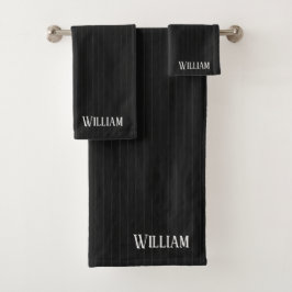 Conjunto De Toalhas Pintas pretas personalizadas