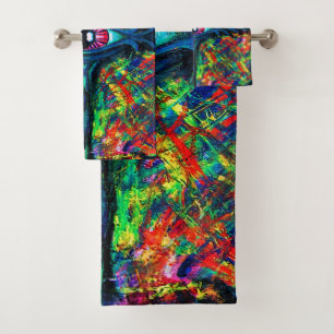 Conjunto De Toalhas Pintura a óleo visionária surreal distorcida aluci