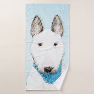 Conjunto De Toalhas Pintura Bull Terrier - Arte Cachorro Original Boni
