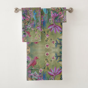 Conjunto De Toalhas pintura de animais florestais