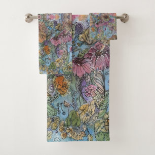 Conjunto De Toalhas Pintura de Aquarela na moda