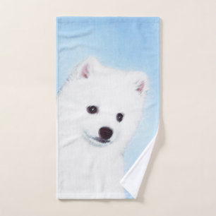 Conjunto De Toalhas Pintura de Cão no Esquimó Americano - Arte de C