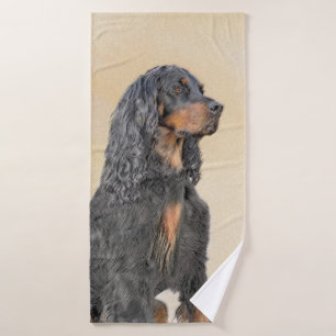 Conjunto De Toalhas Pintura de Gordon Setter - Arte de Cachorro Origin
