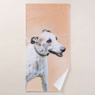 Conjunto De Toalhas Pintura de Greyhound - Arte de Cachorro Original