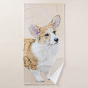 Conjunto De Toalhas Pintura de Pembroke Welsh Corgi - Arte Original pa