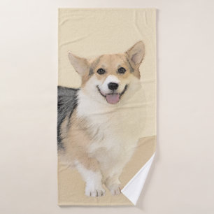 Conjunto De Toalhas Pintura de Pembroke Welsh Corgi - Arte Original pa