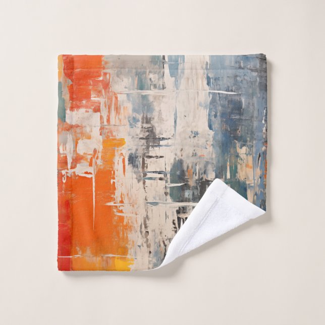 Conjunto De Toalhas Pintura Digital Abstrata Encruzilhada Cromática (Pano de lavar)
