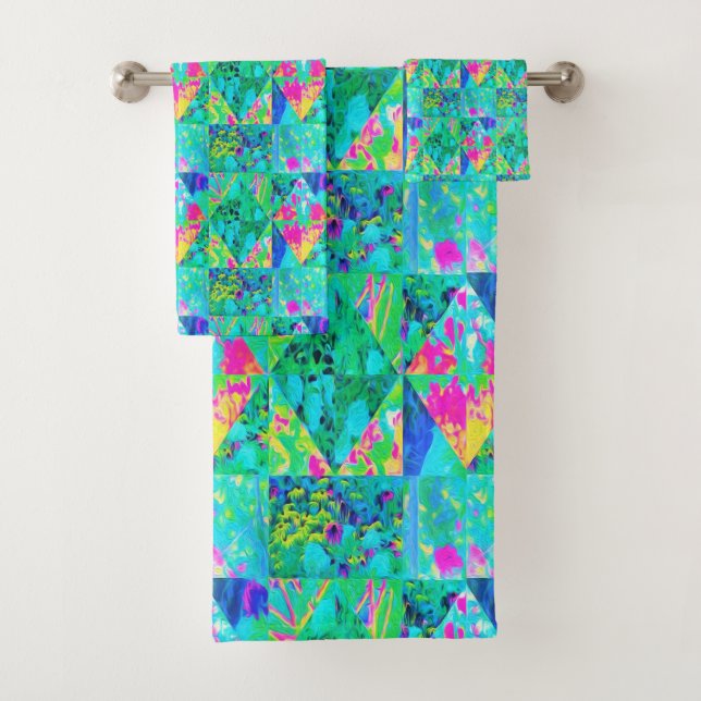 Conjunto De Toalhas Pintura do Jardim com Hydrangea e Blues (Insitu)