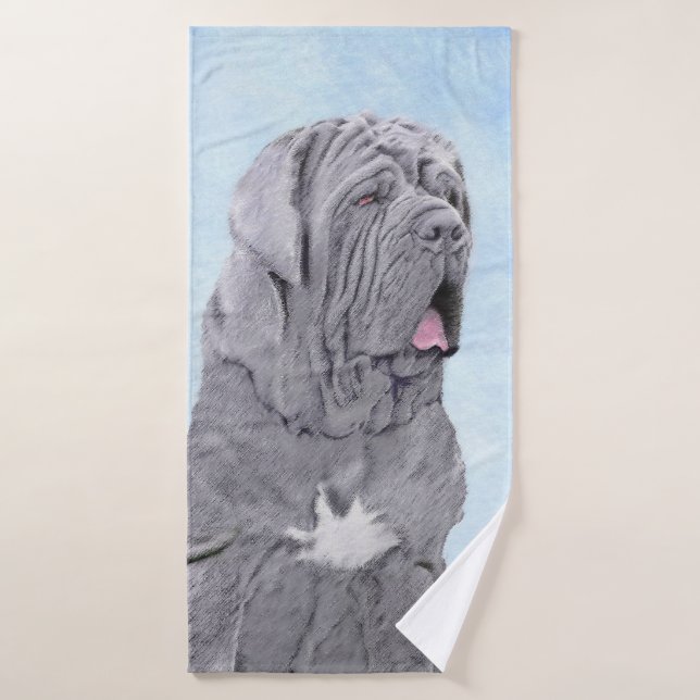 Conjunto De Toalhas Pintura Mastiff Neopolita - Arte Canina Original (Toalha de Banho)