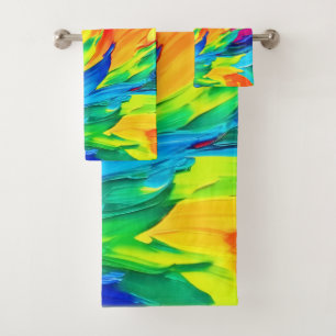 Conjunto De Toalhas Pintura por Abstrato de expressão vibrante
