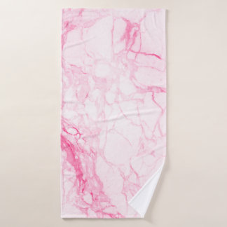 Conjunto De Toalhas PixDezines Rosa framboesa Veias de Mármore