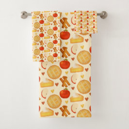 Conjunto De Toalhas Pizza E Ingredientes De Maçã Fashiada