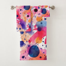 Conjunto De Toalhas Placas de Aquarela