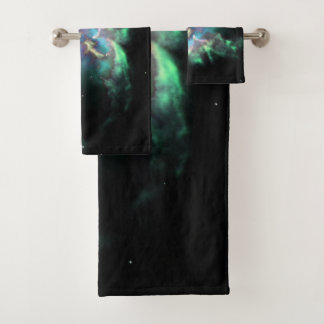 Conjunto De Toalhas Planetary Nebula Mint Green Periwinkle