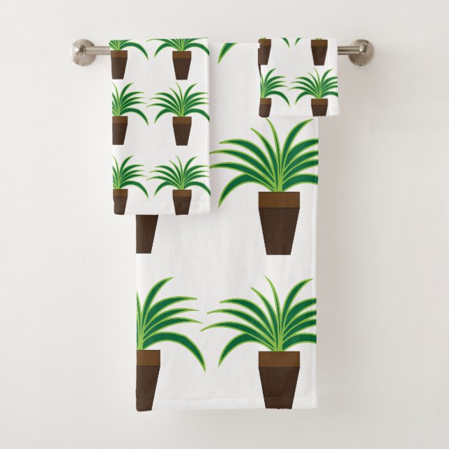 Conjunto De Toalhas Planta-Aranha    (Insitu)