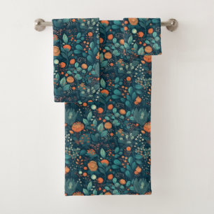 Conjunto De Toalhas Plantas escandinavas e flores