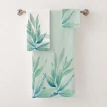 Plantas Modernas do Oceano Azul Aquarela