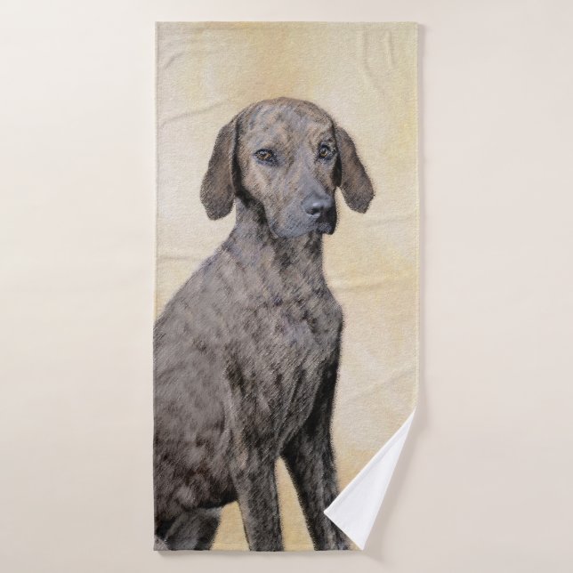 Conjunto De Toalhas Plott Painting - Arte de Cachorro Original (Toalha de Banho)