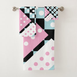 Conjunto De Toalhas Pó azul e rosa